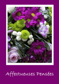 Bouquet floral de pens&eacute;es affectueuses